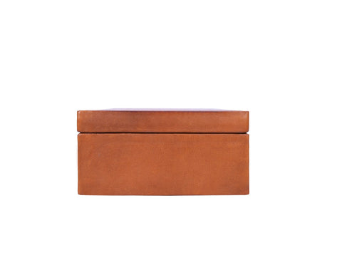 Rosemond Leather cuff-link Box- Caramel