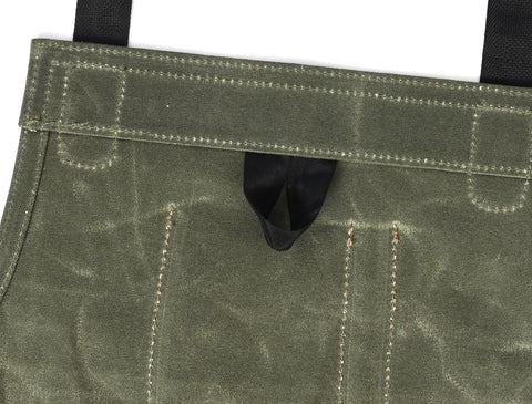 Turin Waxed Canvas Apron - Distressed Green