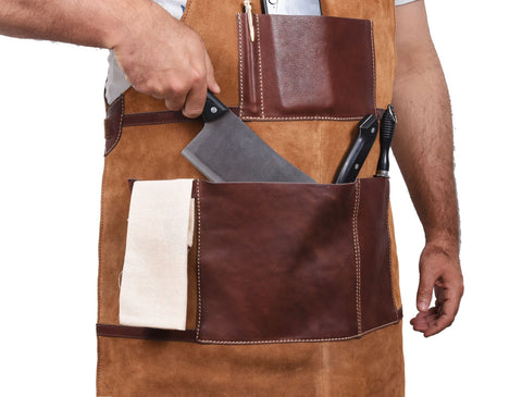 Florence Suede Apron - Chestnut