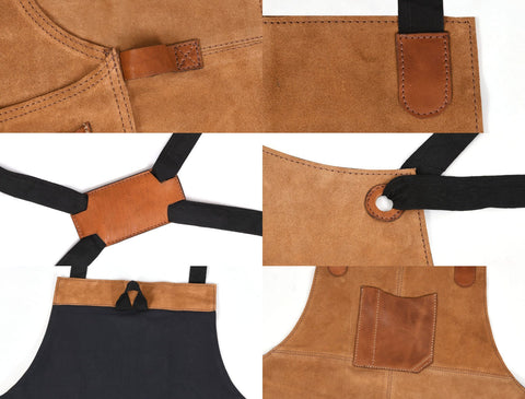 Florence  Suede Apron - Light Brown