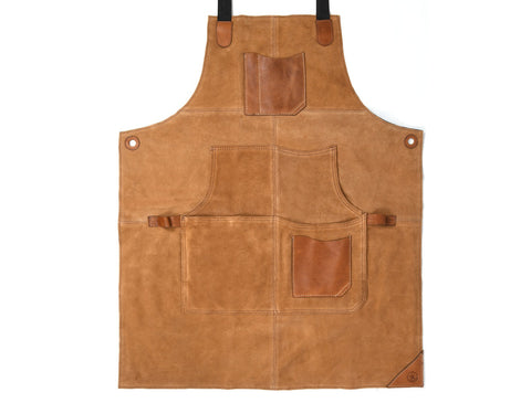 Florence  Suede Apron - Light Brown