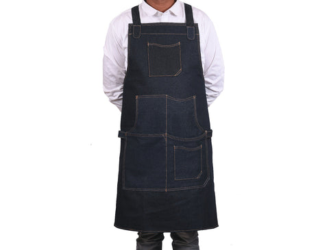 Lemos Canvas Apron - Denim Blue