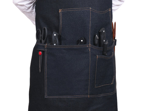 Lemos Canvas Apron - Denim Blue