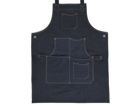 Lemos Canvas Apron - Denim Blue