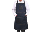 Serena Suede Apron – Navy Blue