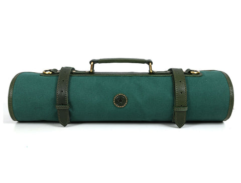 Malaga Canvas Knife Roll - Pine Green