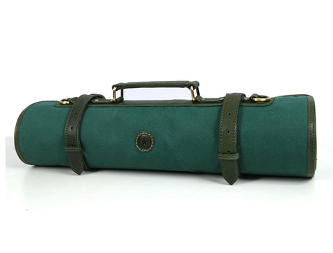 Malaga Canvas Knife Roll - Pine Green