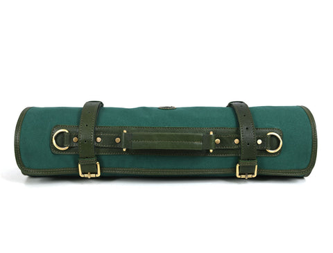 Malaga Canvas Knife Roll - Pine Green