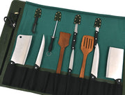Malaga Canvas Knife Roll – Pine Green | Tool Roll-Up for Chefs