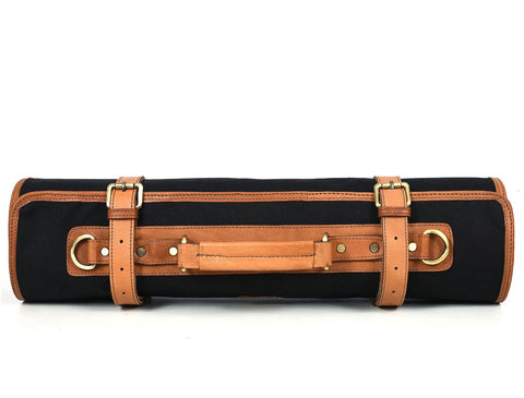 Malaga Canvas Knife Roll - Raven Black