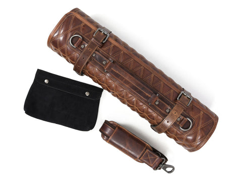 Arctic Blade Quilted Leather Knife Roll -  Sienna