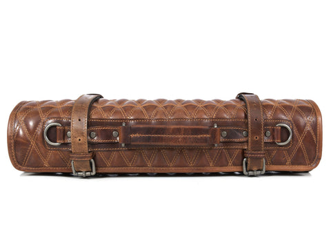 Arctic Blade Quilted Leather Knife Roll -  Sienna