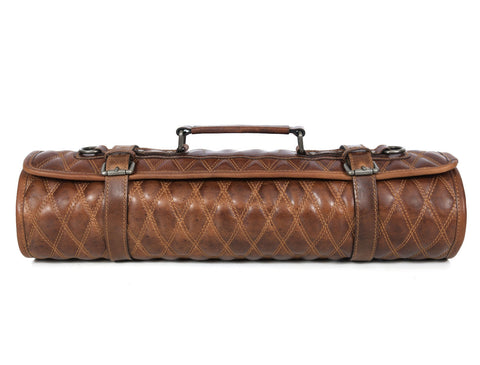 Arctic Blade Quilted Leather Knife Roll -  Sienna