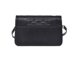 Luxe Noir Quilted Leather Shoulder Clutch - Cabrini - Elegance Perfected