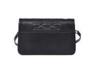 Luxe Noir Quilted Leather Shoulder Clutch - Cabrini - Elegance Perfected