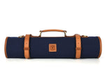 Malaga Canvas Knife Roll – Cobalt Blue | 8 - Slot Culinary Wrap - Cabrini - Elegance Perfected