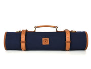 Malaga Canvas Knife Roll – Cobalt Blue | 8 - Slot Culinary Wrap - Cabrini - Elegance Perfected