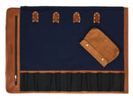 Malaga Canvas Knife Roll – Cobalt Blue | 8 - Slot Culinary Wrap - Cabrini - Elegance Perfected