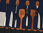 Malaga Canvas Knife Roll – Cobalt Blue | 8 - Slot Culinary Wrap - Cabrini - Elegance Perfected