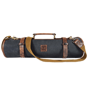 Malaga Canvas Knife Roll - Distressed Grey - Cabrini - Elegance Perfected