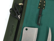 Malaga Canvas Knife Roll – Pine Green | Tool Roll - Up for Chefs - Cabrini - Elegance Perfected