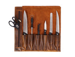 Malaga Leather Mini Knife Roll - Caramel - Cabrini - Elegance Perfected