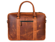 Men's Vintage Leather Messenger Bag - Professional 15.6