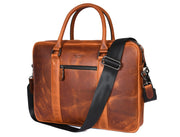 Men's Vintage Leather Messenger Bag - Professional 15.6