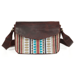 Mexico Saddle Crossbody – Dark Brown Jacquard Edition - Cabrini - Elegance Perfected