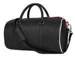 Modern Black Leather Duffel – Weekend Travel Essential - Cabrini - Elegance Perfected