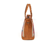 Montana Kim Tote – Kilim & Leather Boho Bag - Cabrini - Elegance Perfected