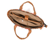 Montana Kim Tote – Kilim & Leather Boho Bag - Cabrini - Elegance Perfected