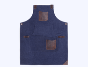 ogue Leather & Canvas Apron – Heavy - Duty Workwear - Cabrini - Elegance Perfected
