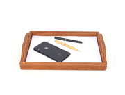 Ombra Leather Serving Tray - Caramel Brown - Cabrini - Elegance Perfected