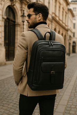 Premium Leather Backpack – Full Grain Travel Companion - Cabrini - Elegance Perfected