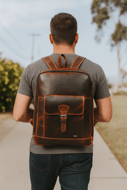 Premium Leather Backpack – Urban Utility & Comfort - Cabrini - Elegance Perfected