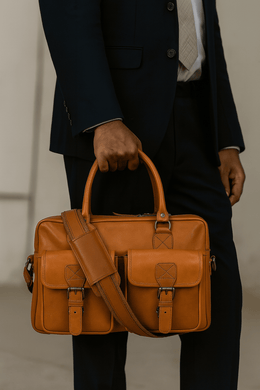 Professional Leather Portfolio Bag - Cabrini - Elegance Perfected