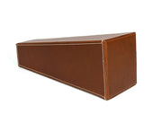 San Francisco Leather Flower Vase - Walnut Brown - Cabrini - Elegance Perfected