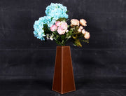 San Francisco Leather Flower Vase - Walnut Brown - Cabrini - Elegance Perfected