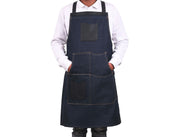 Serena Suede Apron – Navy Blue - Cabrini - Elegance Perfected