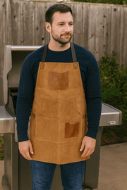 Serena Suede Apron – Tawny Brown Luxury Edition - Cabrini - Elegance Perfected