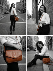 Signature Leather Crossbody Bag - Cabrini - Elegance Perfected