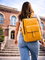 Soleil Full grain Leather Backpack - Cabrini - Elegance Perfected