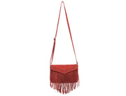 Suede Fringe Crossbody Sling Bag - Cabrini - Elegance Perfected