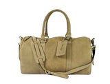 Suede Leather Duffle Bag – Premium Weekender Travel Bag for Men & Women | 18 Inch - Cabrini - Elegance Perfected