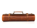 Tan Leather Knife Roll – Handcrafted in Top Grain Leather - Cabrini - Elegance Perfected
