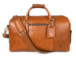 Taranto Leather Weekender Bag - Chestnut - Cabrini - Elegance Perfected