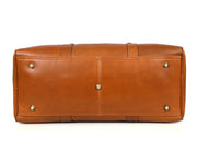 Taranto Leather Weekender Bag - Chestnut - Cabrini - Elegance Perfected