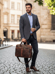 The Executive Quilted Leather Messenger Bag - Cabrini - Elegance Perfected