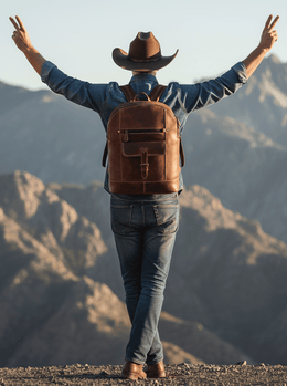 The Explorer Vintage Leather Backpack - Cabrini - Elegance Perfected